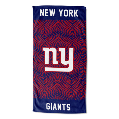 Northwest New York Giants NFL Classic Zebra Print Beach Towel, 30x60