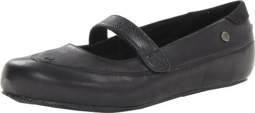 MOZO Women's Fab Leather Mary Jane Occupational Work Shoes, Black