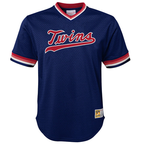 Mitchell & Ness NBA Youth (8-20) Minnesota Twins Throwback Mesh V-Neck Jersey Top
