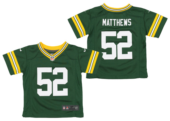 Nike NFL Kids (4-7) Green Bay Packers Clay Matthews #52 Game Day Jersey