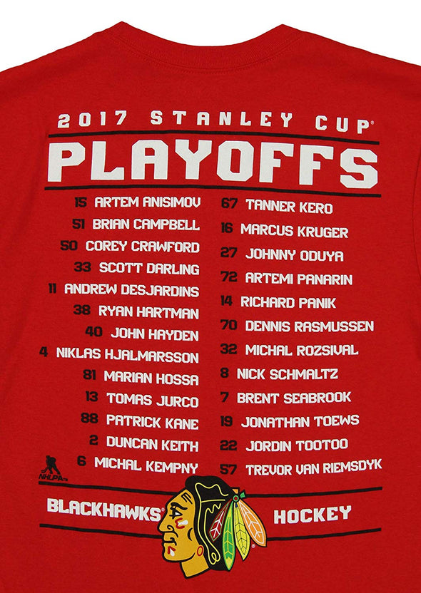 Reebok NHL Youth Chicago Blackhawks 2017 Stanley Cup Playoffs Tee, Red
