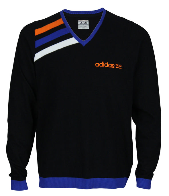 Adidas Mens Athletic Long Sleeve V-Neck Pullover Sweater