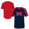 Outerstuff NCAA Youth Mississippi Ole Miss Rebels Color Block Rash Guard Shirt