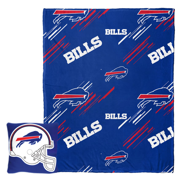 Northwest NFL Buffalo Bills Slashed Pillow and Throw Blanket Set