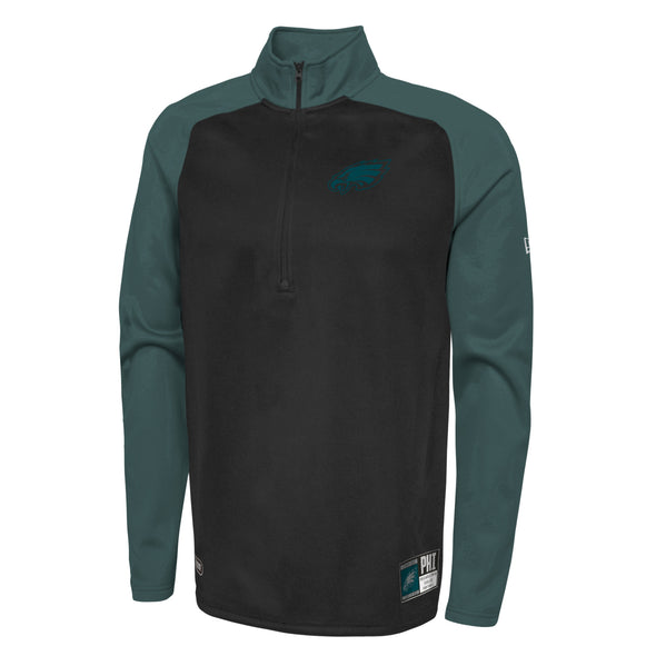 Outerstuff NFL Men's Philadelphia Eagles O-Line Performance 1/4 Zip Fleece Top