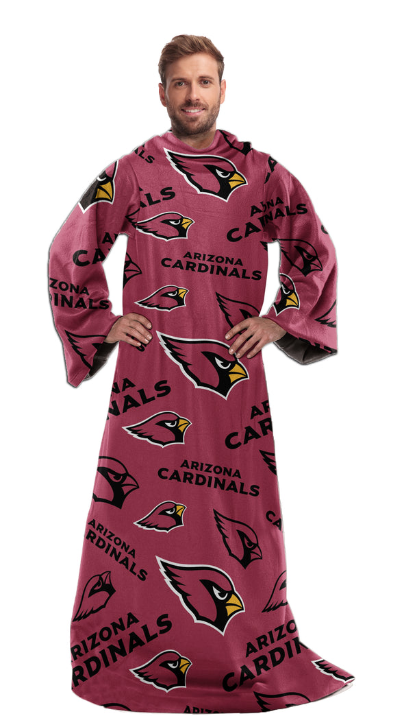 Northwest NFL Arizona Cardinals Toss Silk Touch Comfy Throw with Sleeves
