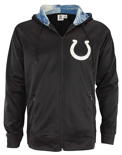 Zubaz NFL Indianapolis Colts Men's Heavyweight Full Zip  Fleece Hoodie