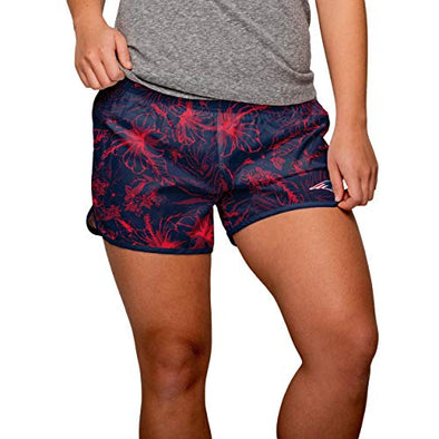FOCO NFL Women's New England Patriots Tonal Floral Running Shorts