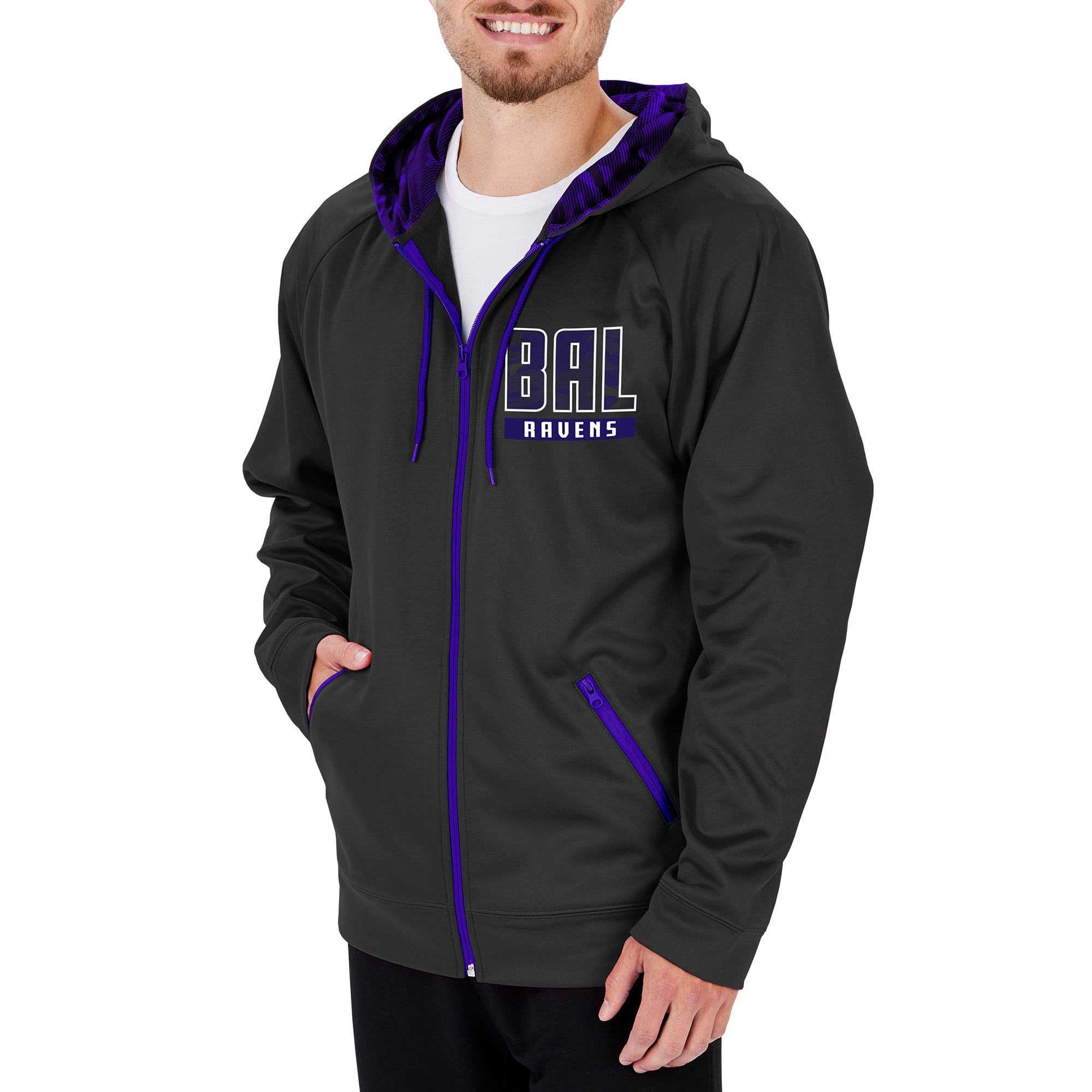 Zubaz NFL Men's Baltimore Ravens Team Color Camo Back Panel Hoodie –  Fanletic