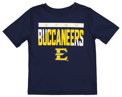 Outerstuff East Tennessee State Buccaneers NCAA Kids (4-7) Short Sleeve Dri-Tek Tee, Blue