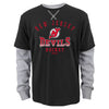 Reebok NHL Youth (8-20) New Jersey Devils Arched Fade Faux Layer T-Shirt