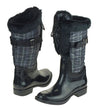 London Fog LORY II Women's Insulated Rain Boots with Faux Fur Trim - Black