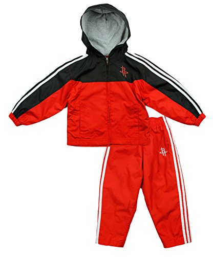 Adidas NBA Toddler Boys Houston Rockets Zip Up Jacket and Pant Set, Red/Black