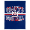 FOCO NFL New York Giants Stripe Micro Raschel Plush Throw Blanket, 45 x 60