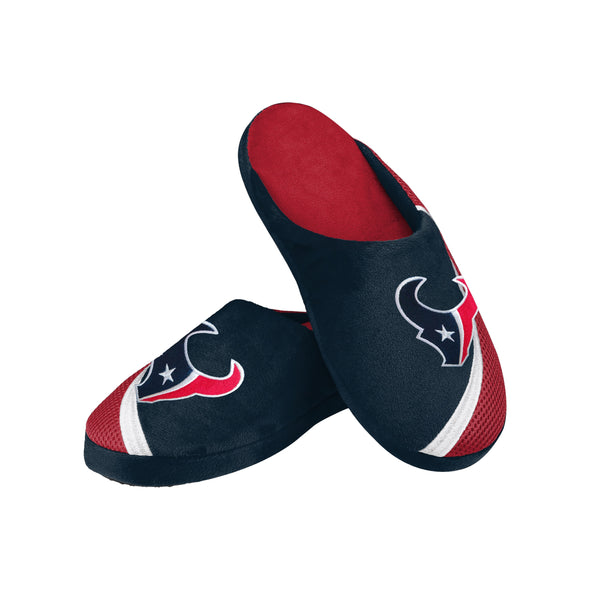 FOCO NFL Men's NFL Houston Texans 2022 Big Logo Color Edge Slippers
