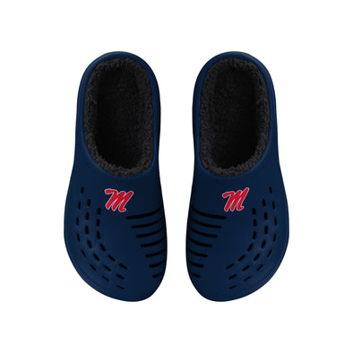 FOCO NCAA Men's Ole Miss Rebels Sherpa Lined Big Logo Clogs