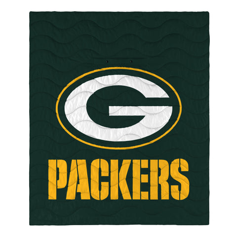 FOCO NFL Green Bay Packers Exclusive Outdoor Wearable Big Logo Blanket, 50" x 60"