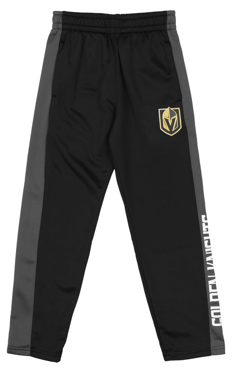 Outerstuff NHL Youth Boys (8-20) Vegas Golden Knights Side Stripe Slim Fit Performance Pant