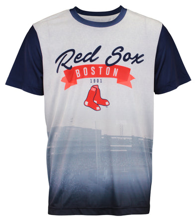 Forever Collectibles MLB Men's Boston Red Sox Outfield Photo Tee