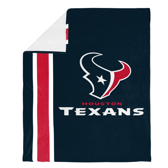 FOCO NFL Houston Texans Plush Soft Micro Raschel Throw Blanket, 50 x 60