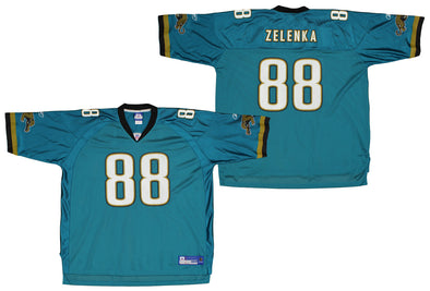 Reebok Jacksonville Jaguars Joe Zelenka #88 NFL Men's Replica Jersey, Teal
