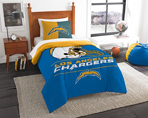 Northwest NFL Los Angeles Chargers Draft Comforter & Sham Set