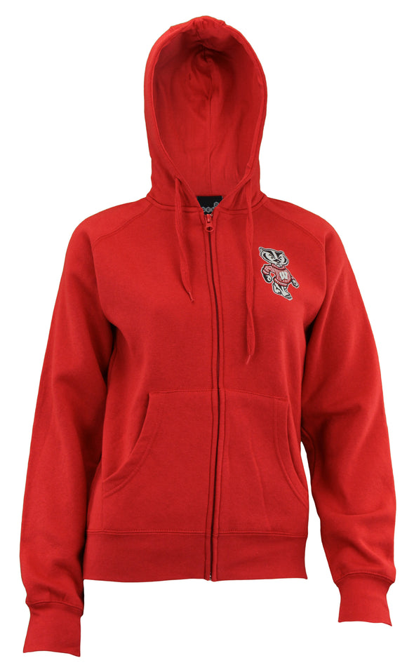 Gen 2 NCAA Women's Wisconsin Badgers Team Logo Hoodie, Red
