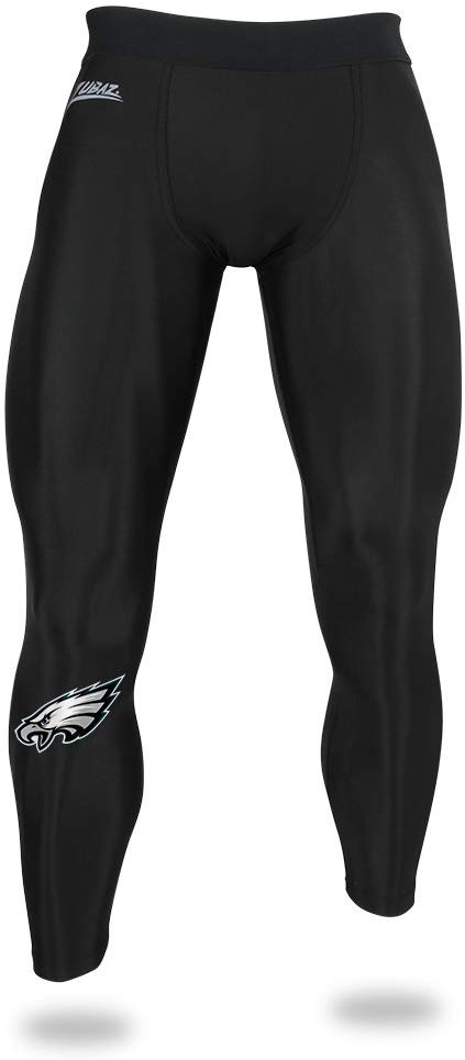 Zubaz NFL Men's Philadelphia Eagles Active Compression Black Leggings