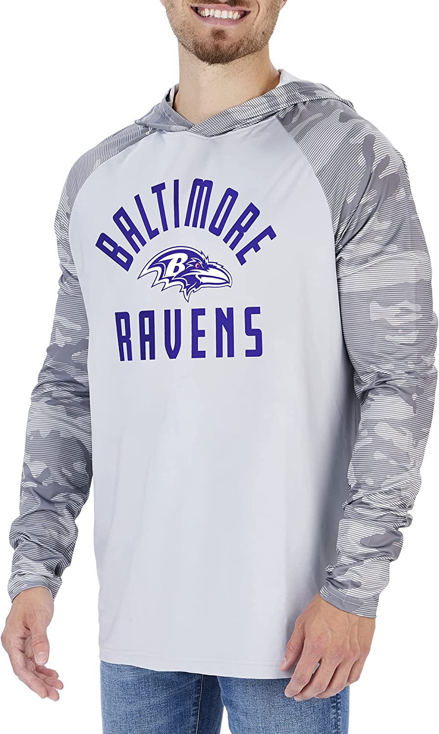 Zubaz NFL Men's Baltimore Ravens Team Color Camo Back Panel Hoodie –  Fanletic