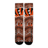 Zubaz By For Bare Feet NFL Adults Unisex Cincinnati Bengals Zubified Dress Socks, Large