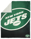 FOCO NFL New York Jets Gradient Micro Raschel Throw Blanket, 50 x 60