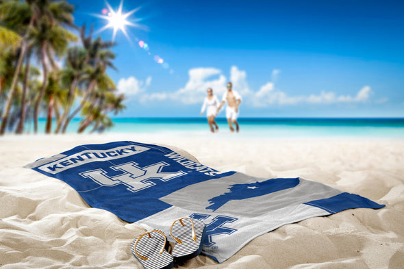 Northwest NCAA Kentucky Wilcats State Line Beach Towel