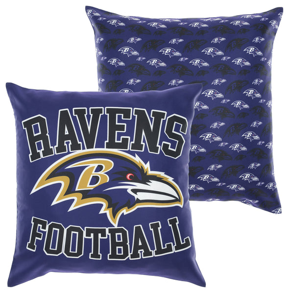 FOCO NFL Baltimore Ravens 2 Pack Couch Throw Pillow Covers, 18 x 18