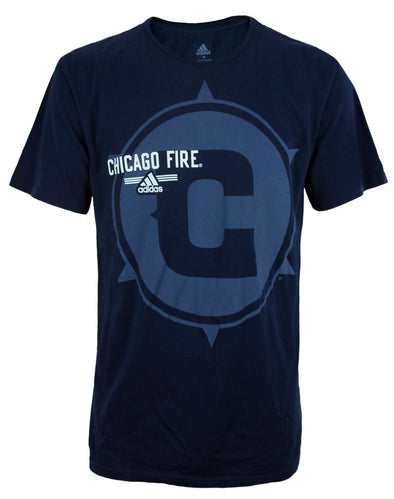 Adidas MLS Soccer Men's Chicago Fire Short Sleeve T-Shirt - Navy Blue