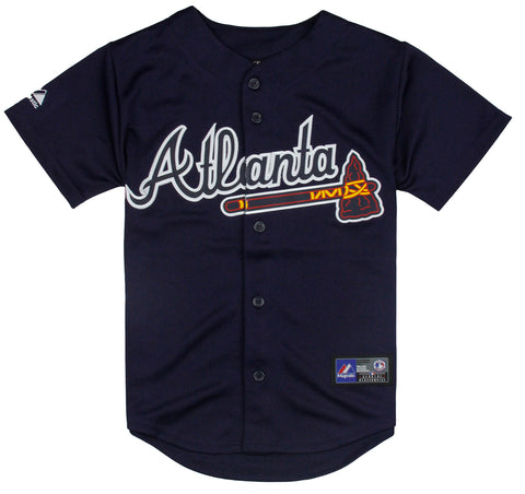Outerstuff MLB Baseball Youth Atlanta Braves Alternate Replica Jersey - Navy Blue