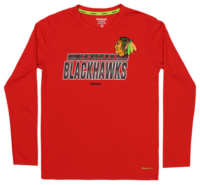 Reebok NHL Youth Boys Chicago Blackhawks Glossed Over Performance T-Shirt