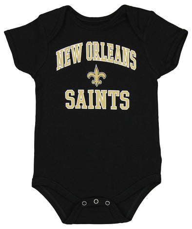 Outerstuff NFL Infant New Orleans Saints City Wide Short Sleeve Creeper