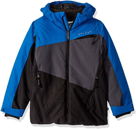Spyder Kid's Little Boys Asymmetrical Color Block Full Zip Coat