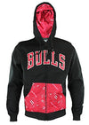 Zipway NBA Men's Chicago Bulls Signature Basics Full Zip Fleece Hoodie, Black