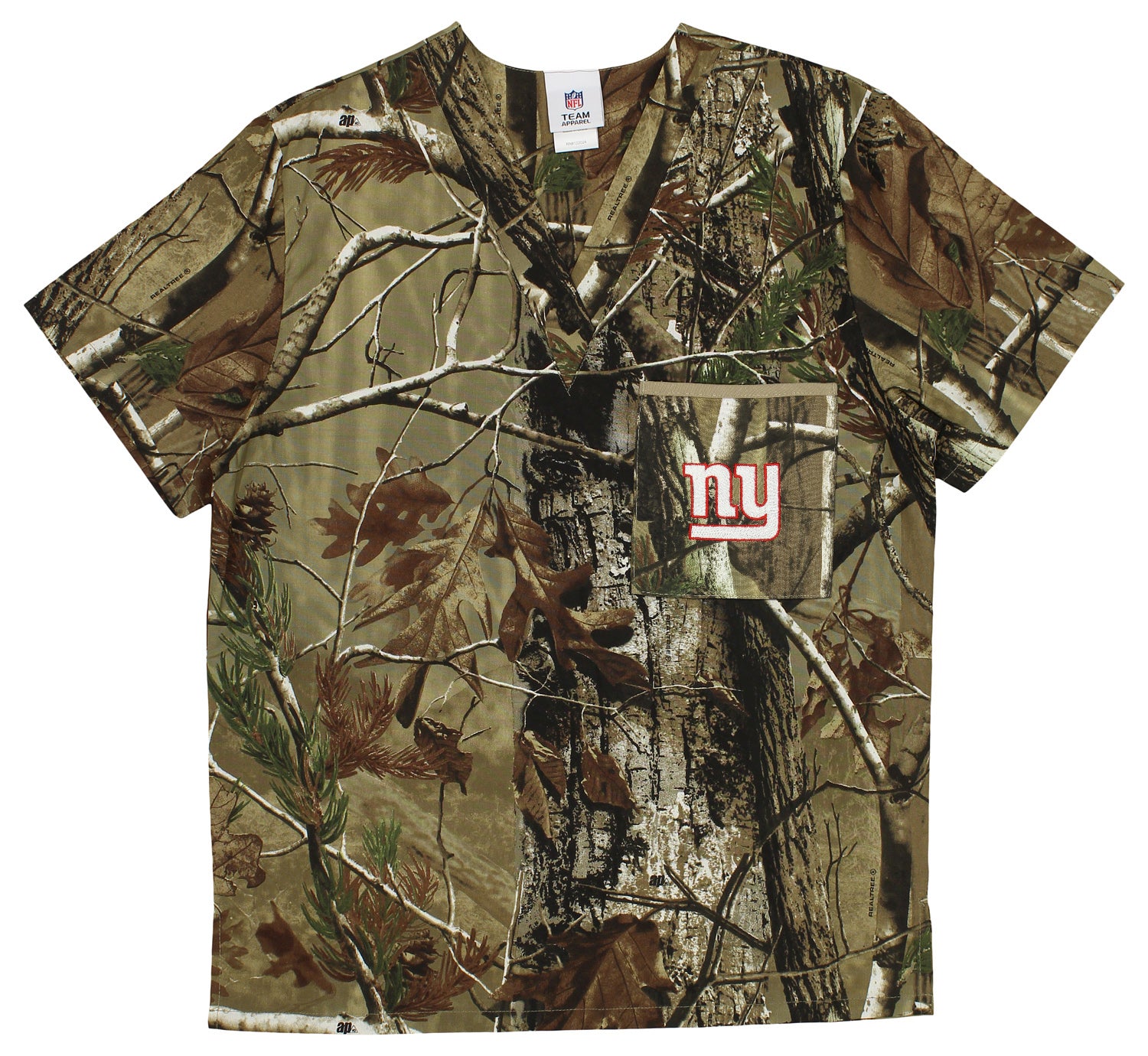 Fabrique Innovations Unisex NFL New York Giants Camo Team Logo Scrub T –  Fanletic