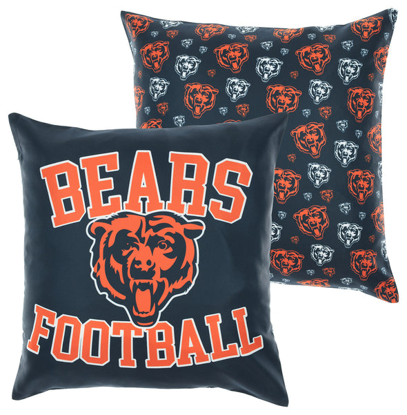 FOCO NFL Chicago Bears 2 Pack Couch Throw Pillow Covers, 18 x 18