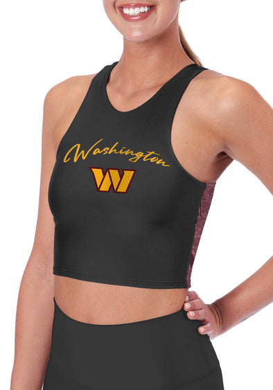 Certo By Northwest NFL Women's Washington Commanders Crosstown Midi Bra, Black