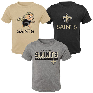 Outerstuff NFL Toddler New Orleans Saints 3-Pack Short Sleeve T-Shirts Set