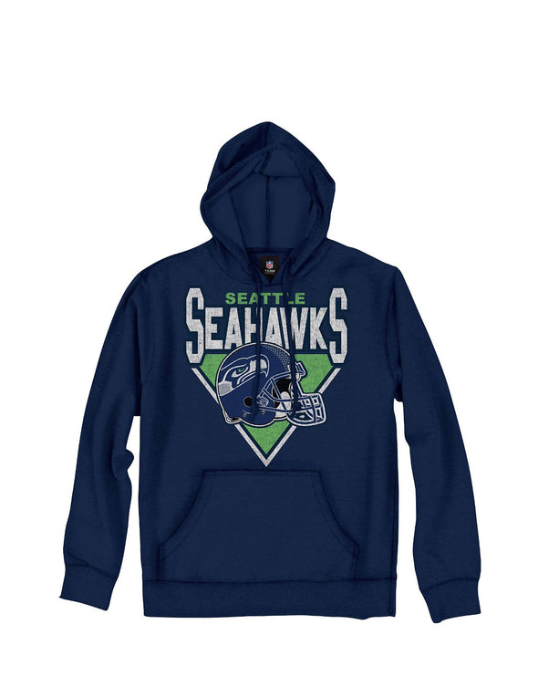 Seattle Seahawks NFL Football Men's Goal Line Pullover French Terry Hoodie, Navy