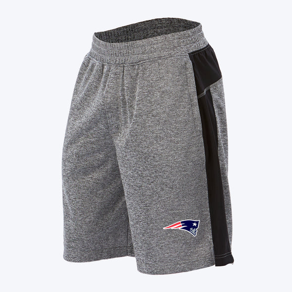 Zubaz NFL Men's New England Patriots Heather Gray French Terry Shorts