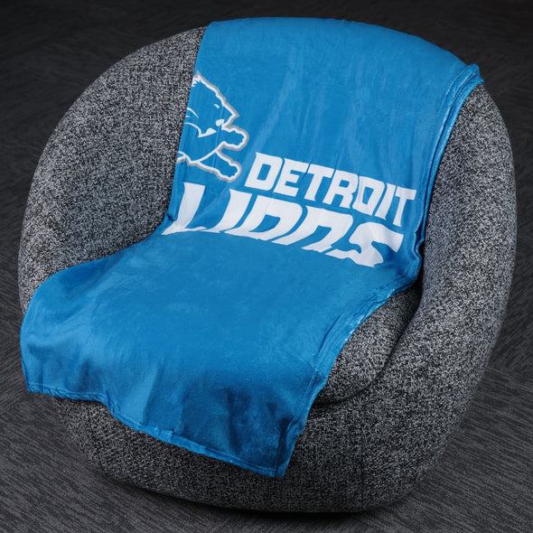 FOCO NFL Detroit Lions Plush Soft Micro Raschel Throw Blanket, 50 x 60