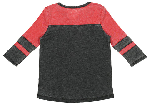 Outerstuff NBA Youth Girls Houston Rockets Split V-Neck Long Sleeve Tee