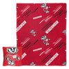 Northwest NCAA Wisconsin Badgers Pillow & Silk Touch  Throw Blanket Set