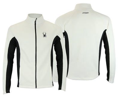 Spyder Men's Constant Full Zip Sweater, White / Black