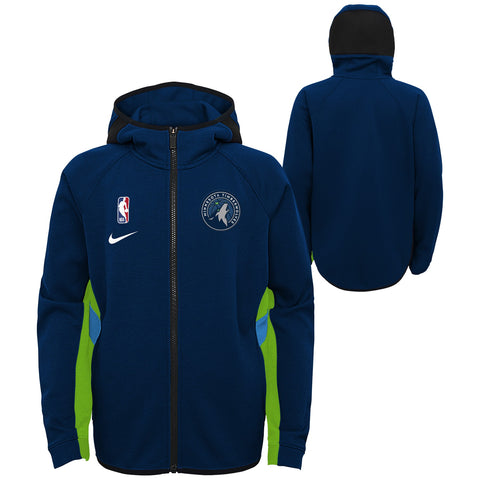 Nike NBA Youth Boys Minnesota Timberwolves Thermaflex Travel Showtime Zip Up Hoodie